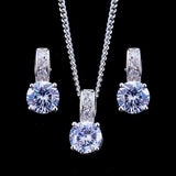 Appealing Bridal Jewelry Set With AAA Zircon Earrings Pendant Necklace - Best Online Prices by Jewellery Supermarket
