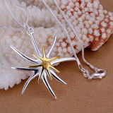 Appealing Silver Plated Starfish pendant necklace- Best Online Prices by Jewellery Supermarket
