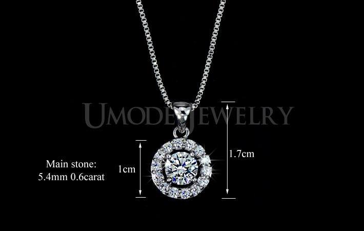 Attractive AAA Cubic Zirconia Stud Earrings and Chain Pendant Necklace Set - Best Online Prices by Jewellery Supermarket - The Jewellery Supermarket