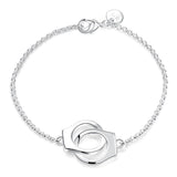 Charming Silver Colour Handcuffs Bracelet- Best Online Prices by Jewellery Supermarket