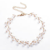Charming Trendy Elegance Simulated Pearl Bead Choker Statement Necklace