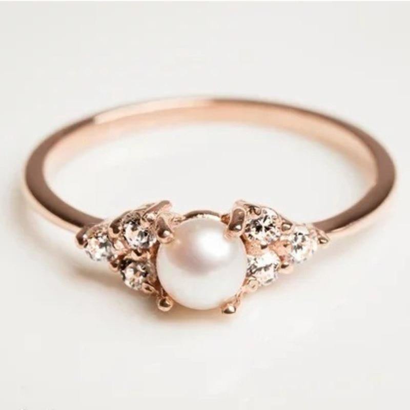 Classy 925 Sterling Silver Minimalist Pearl Ring For Women- Best Online Prices by Jewellery Supermarket - The Jewellery Supermarket