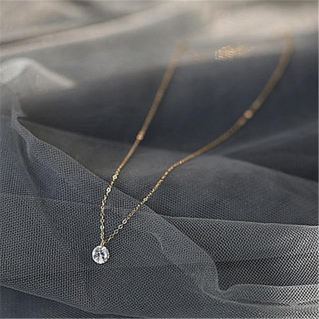 Cute 925 Sterling Silver Rose Gold Color Geometric Round Choker Pendant Necklace- Wholesale Prices by Jewellery Supermarket - The Jewellery Supermarket