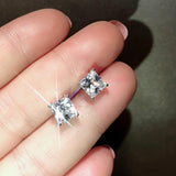 Dazzling Lab Diamond 925 Sterling Silver Stud Earring- Best Online Prices by Jewellery Supermarket - The Jewellery Supermarket