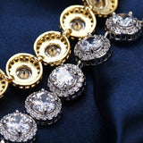 Fashion Charm Round High Quality AAA+ Cubic Zirconia Diamonds Classic Chain Adjustable Bracelet - The Jewellery Supermarket