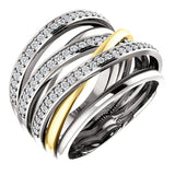 Fashion Cross New Design Micro Paved AAA+ Cubic Zirconia Diamonds Ring