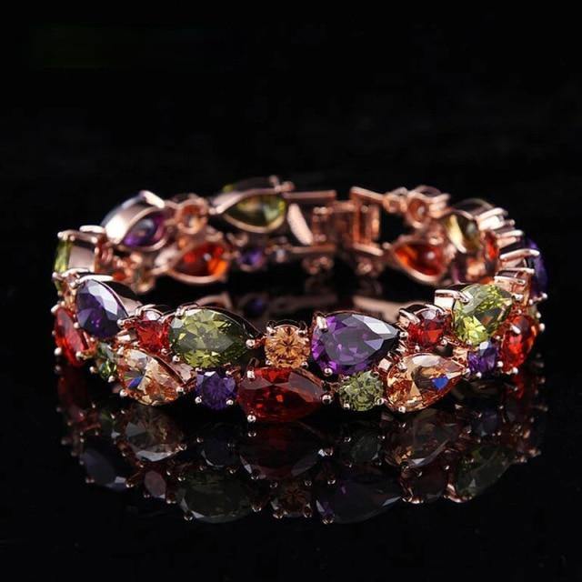Fashion Mona Lisa Multicolour High Quality AAA+ Cubic Zirconia Diamonds Bracelet - The Jewellery Supermarket