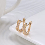Fashion Natural Zircon Cross Stud Luxury Vintage Rose Gold Earrings - The Jewellery Supermarket