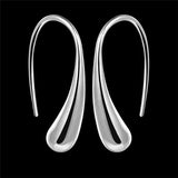 Fashion Silver Colour Water Drop/Teardrop/Raindrop Dangle Earrings - The Jewellery Supermarket