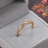 Fine Jewellery Rose Gold Colour AAA+ Cubic Zirconia Diamonds Bride Wedding Ring - The Jewellery Supermarket