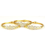 Gold Color Hollow Crystal Cuff Rhinestone Bangles Bracelet for Women - The Jewellery Supermarket