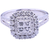 Gorgeous Square Shape Micro Pave AAA+ Cubic Zirconia Diamonds Dazzling Ring - The Jewellery Supermarket