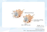 High Quality Lovely AAA Cubic Zirconia Diamonds Rose Gold Colour Earrings - The Jewellery Supermarket