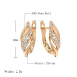 Hot Seller - Rose Fashion Natural Zircon Vintage Gold Dangle Earrings - The Jewellery Supermarket
