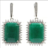 Hot Selling Real Green Emerald Red Ruby Pendant Earrings Elegant Jewellery - The Jewellery Supermarket