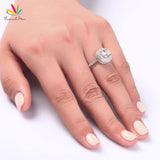 Lovely 1 Ct Round Cut Simulated Lab Diamond Silver Luxury Engagement Anniversary Ring - The Jewellery Supermarket