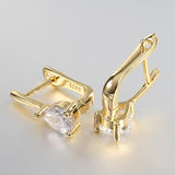 Luxury Gold Silver Color Water Drop AAA+ Cubic Zirconia Earrings - The Jewellery Supermarket
