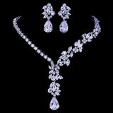 Magnificent Design AAA+ CZ Choker Necklace Stud Earrings Bridal Jewelry Set - Best Online Prices by Jewellery Supermarket