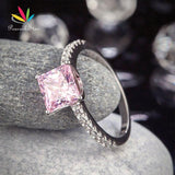 Marvelous 1.5 Ct Fancy Pink Simulated Lab Diamond Silver Luxury Ring - The Jewellery Supermarket