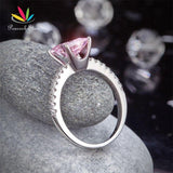 Marvelous 1.5 Ct Fancy Pink Simulated Lab Diamond Silver Luxury Ring - The Jewellery Supermarket