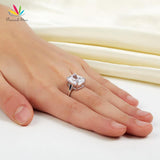 Marvelous 6 Carat Simulated Lab Diamond Silver Wedding Anniversary Solitaire Luxury Ring - The Jewellery Supermarket