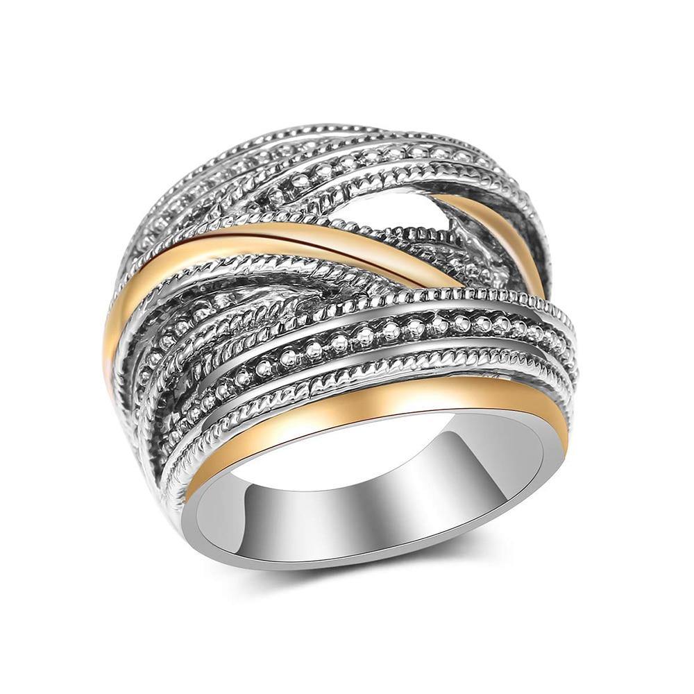 New Design Hyperbole Cross Special-interest Metal Ring - The Jewellery Supermarket