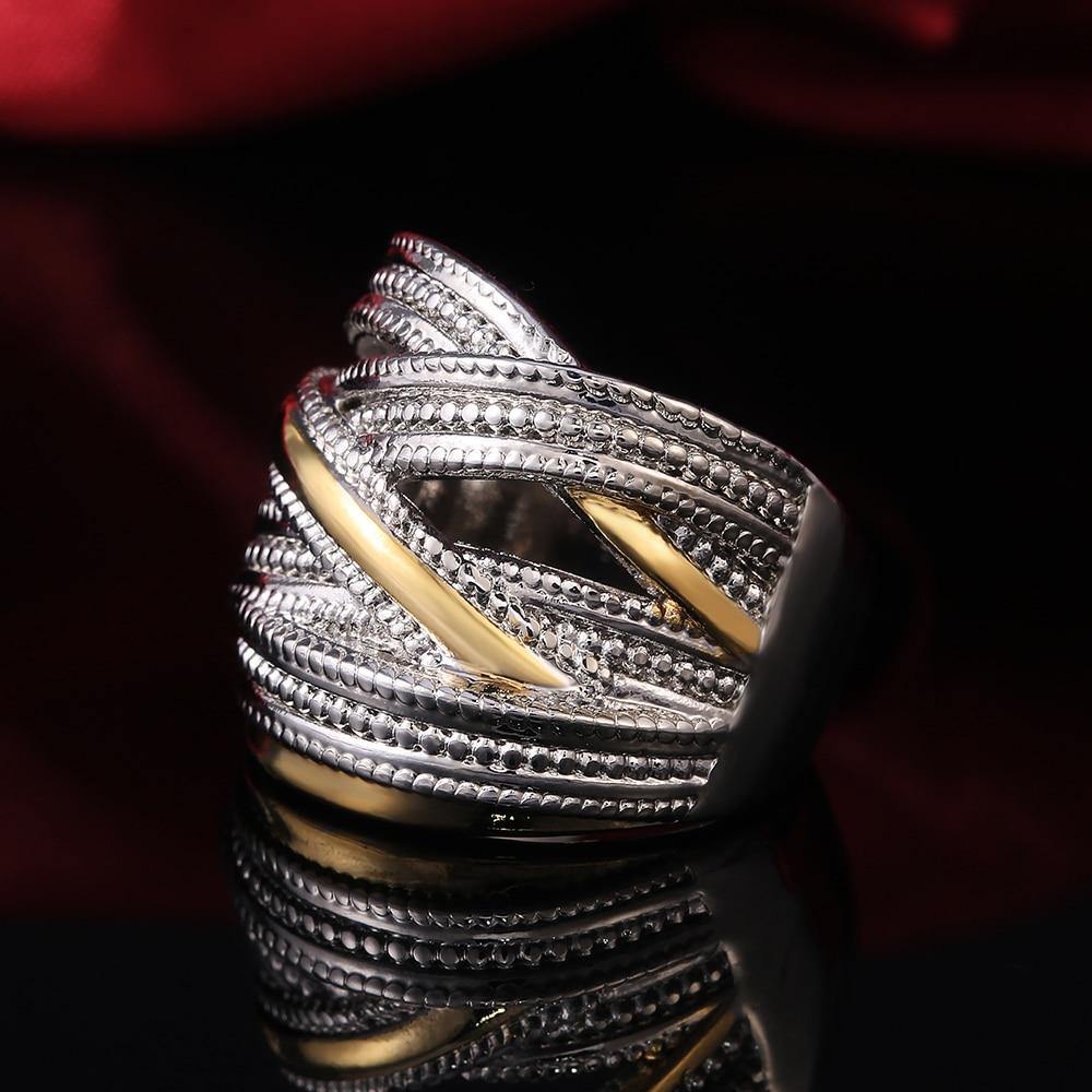 New Design Hyperbole Cross Special-interest Metal Ring - The Jewellery Supermarket
