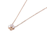 New Titanium Steel CZ Crystal Shell Love Heart Flower Charm Pendant Necklace