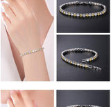 Outstanding AAA+ Cubic Zirconia Diamonds and Crystals Tennis Bracelet - The Jewellery Supermarket
