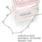 Pretty 925 Sterling Silver AAA Cubic Zirconia Star Bracelet - The Jewellery Supermarket