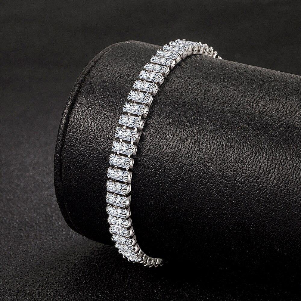 + PRICE DROP + Fine jewellery 925 Silver Colour Simulated Diamond 4mm Tennis Bracelet - The Jewellery Supermarket