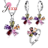 Quality 925 Sterling Silver Multicolored Crystal Jewellery Set - The Jewellery Supermarket