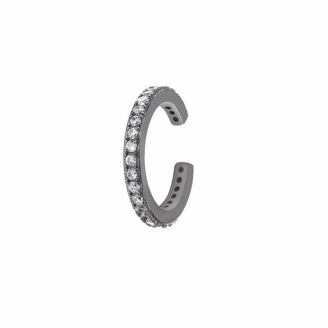 Selection of 925 Sterling Silver Single Ear Cuff Clear AAA CZ Zirconia Earrings - The Jewellery Supermarket