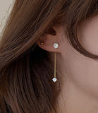 Simple AAA+ Cubic Zirconia Diamonds Delicate  Long Earrings