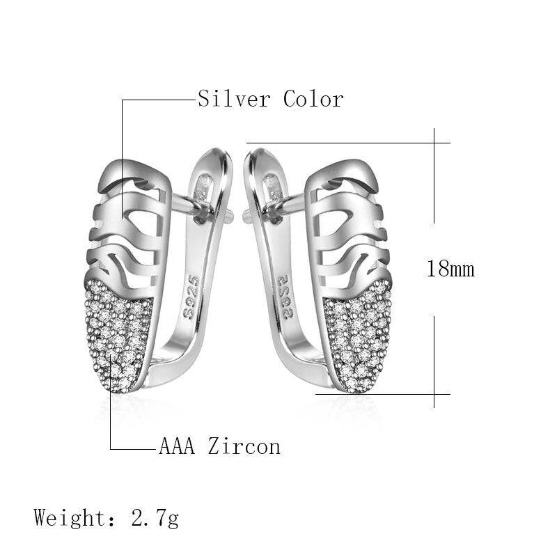 Simple Micro Wax Inlay AAA+ Zircon Diamonds Stud Earrings - The Jewellery Supermarket