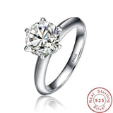 Splendid Solitaire 1 ct Lab Diamond 925 sterling silver Engagement Wedding Ring - The Jewellery Supermarket
