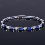 Superb AAA+ Cubic Zirconia Diamonds and Crystals 925 Sterling Silver Charm Bracelets