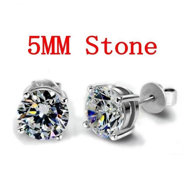 Superb Solitaire Lab Diamond Stud Earring Real 925 sterling silver - The Jewellery Supermarket