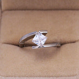 Trendy AAA+ Cubic Zirconia Diamonds Channel Setting Irregular Special Engagement Ring - The Jewellery Supermarket