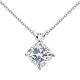 Fabulous 1 Carat D Color Princess/Cushion High Quality Moissanite Diamonds Pendant Necklace - Luxury Jewellery - The Jewellery Supermarket