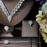 NEW - Fascinating Luxury Design AAA+ Cubic Zirconia Diamonds Jewellery Set - The Jewellery Supermarket