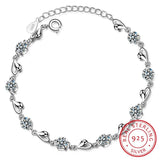 Cute Charm Bracelets For Women - Aquamarine 925 Sterling Silver Heart  Bracelets Party Anniversary Jewellery