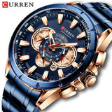 BEST GIFTS - Top Luxury Brand Big Dial Blue Quartz Men Chronograph Sport Watches