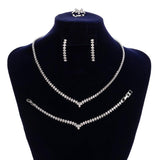 NEW ARRIVAL - Simple Lovely Ladies AAA+ Cubic Zirconia Diamonds jewellery Set