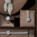 NEW - Magnificent Luxury Big AAA+ Cubic Zirconia Diamonds Jewellery Set - The Jewellery Supermarket