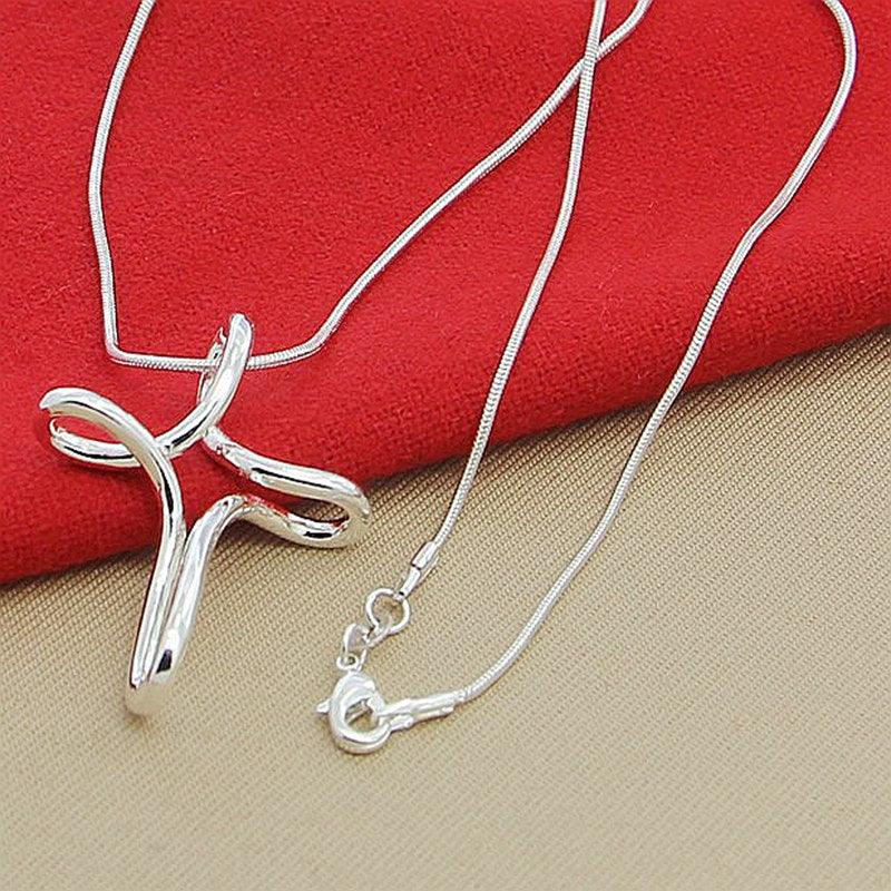 Best Seller 925 Sterling Silver Cross Pendant Necklace with Snake Chain - Fashion Wedding Engagement Jewellery - The Jewellery Supermarket