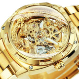 BEST GIFT IDEAS - Luxury Mens Transparent Skeleton Mechanical Automatic Watch - The Jewellery Supermarket