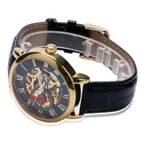 Luxury Mens Steampunk Skeleton Stainless Steel Automatic Mechanical Wrist Watch - The Jewellery Supermarket
