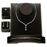 NEW ARRIVAL Simple Waterdrop Temperament AAA+ Cubic Zirconia Diamonds Jewellery Set - The Jewellery Supermarket