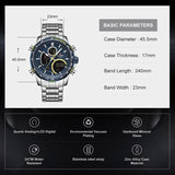 NEW MENS WATCHES - Luxury Brand Sport Digital Chronograph Quartz Military Waterproof Wristwatch - The Jewellery Supermarket